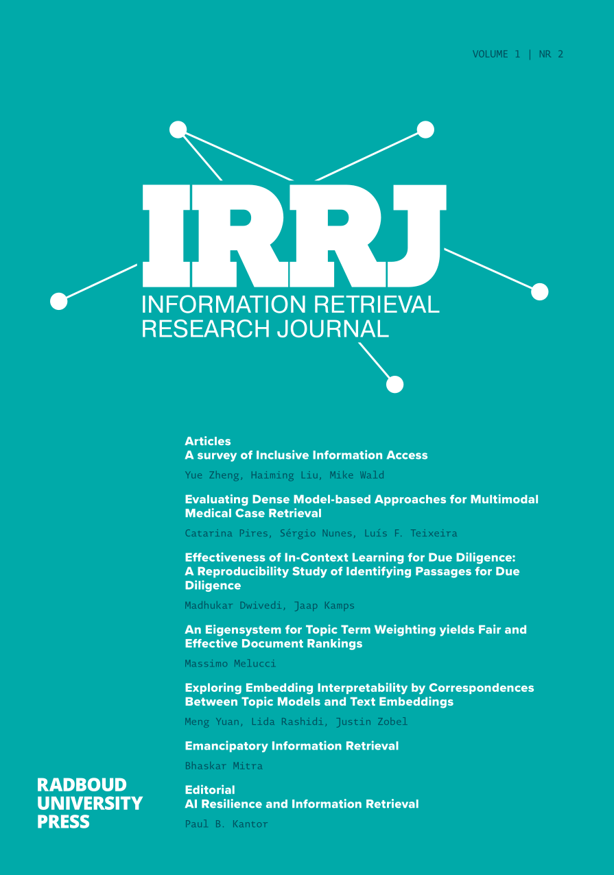 Cover of IRRJ Volume 1 Number 2